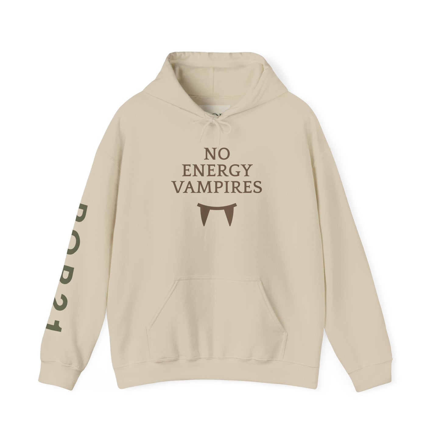 Unisex Energy Vampires Hooded Sweatshirt - Cozy, Casual, Funny Gift for Friends, Perfect for Halloween, Everyday Wear