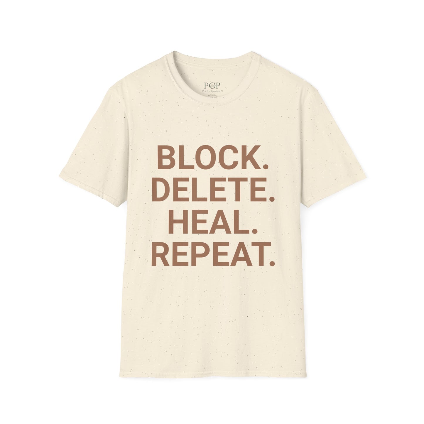 Inspirational Healing T-Shirt | Block Delete Heal Repeat | Unisex Softstyle Tee | Motivational Gift | Self-Care Apparel, Casual Wear, [...]